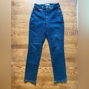 MADEWELL Curvy Perfect Vintage Denim Blue Jeans Stretch Mom Dark Wash Comfy‎ 27